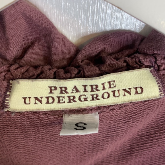 Prairie Underground Mauve Mid-Victorian Hoodie Terry Front-Zip Jacket Sz S - Picture 6 of 10